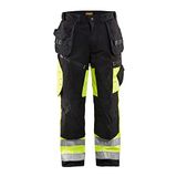 Blåkläder High Vis 4-weg-stretch werkbroek 1993-1642 - Zwart/High Vis Geel - C44