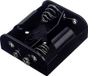 Tru Components BH-221B Porte-piles 2 C (baby) connexion à bouton-poussoir