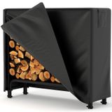 Étagère à bois - Étagère à bois pour cheminée avec housse - 1,22 mètre - Tissu Oxford imperméable - Avec fermeture éclair - Métal durable - Convient pour terrasse/balcon