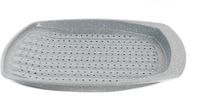 Salter Marblestone Bakplaat – 38cm Antiaanbak Ovenplaat, Krokanteschotel, Lichtgewicht Koolstofstaal, Gemakkelijk Schoon te Maken, Rechthoekige Fritesschaal, Geperforeerde Bodem
