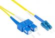 Good Alcasa LW-9005LS Glasvezel kabel 0,5 m OS2 2x LC 2x SC Geel