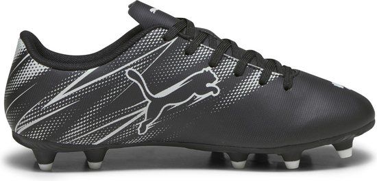 PUMA ATTACANTO FG/AG Jr Voetbalschoenen - Zwart/Zilver - Maat 31