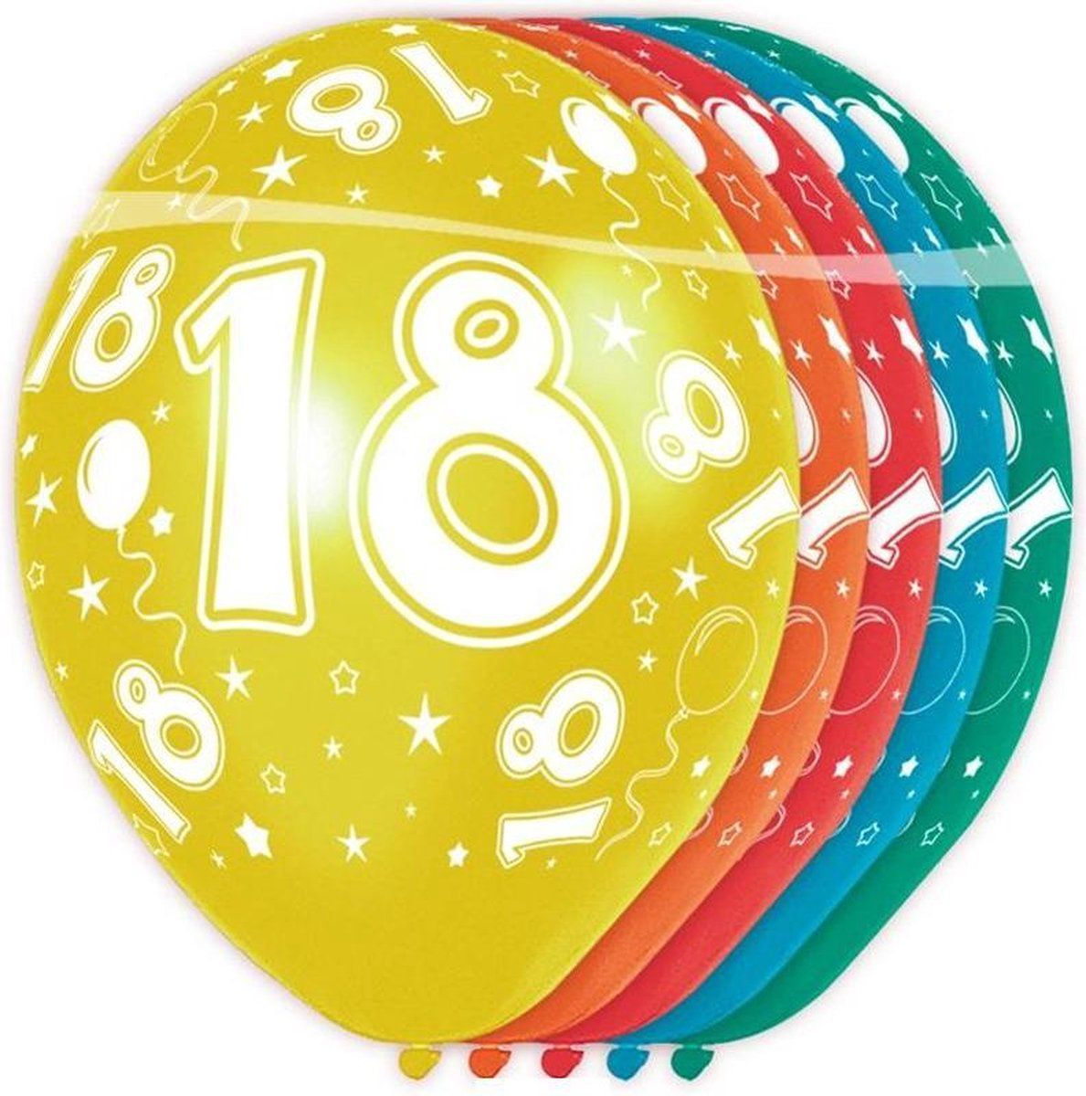 18 Jaar Verjaardag Ballonnen - 5 stuks