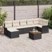 Prolenta Maison Exclusive - Set van 8 tuinbankkussens, zwart, van polyrotan