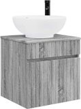 vidaXL Wandgemonteerde wastafelmeubel Grijs Sonoma 49 x 44,5 x 66,5 cm