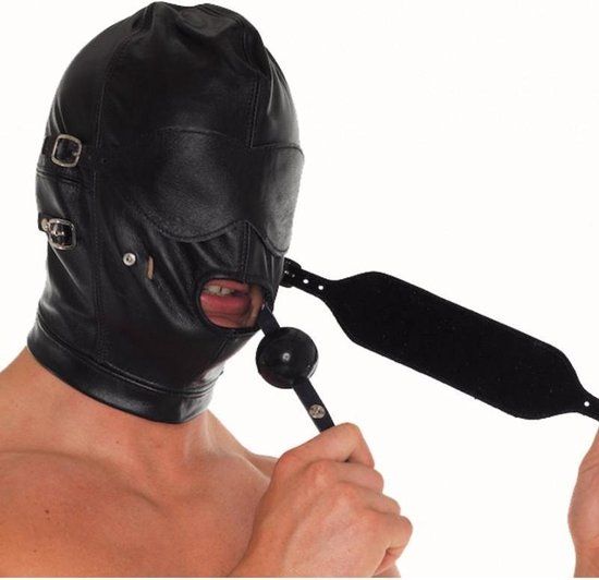 Rimba - Leren Masker Met afneembare gag En oogdelen