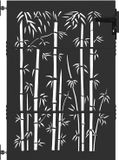 vidaXL Tuinpoort 85 x 150 cm poedergecoat staal zwart vergrendelbaar