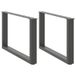 VidaXL Salontafelpoten 2 st u-vormig 70x(42-43) cm staal antraciet