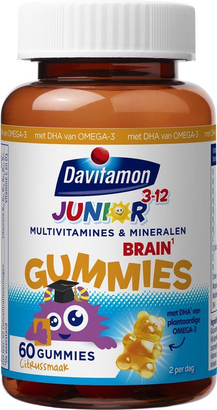 Davitamon Junior 3+ Brain gummies - multivitamine kinderen - 60 stuks