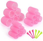Merkloos / Sans marque URAQT Haarrollers, 18-delige Haarkrulspelden-stylingkit met 16-delige Haarspelden, Grote Medium Kleine Zelf-griprollers voor Lang en Kort Haar, Geen Hitteschade DIY-haarstylingtools (25 mm, 36 mm, 48 mm)
