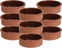 Merkloos / Sans marque Koopman International Tapas schaaltjes van 500 ml - 12x stuks - terracotta - 12 x 4 cm