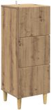 vidaXL Ladekast 33 x 34,5 x 90 cm Bewerkt hout Artisanaal eiken