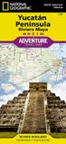 NORTHERN National Geographic Maps Northern Yucatan/Maya Sites, Mexico
