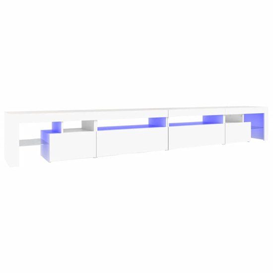 vidaXL Tv-meubel met LED-verlichting 290x36,5x40 cm wit
