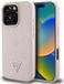 Guess Grained Serie - iPhone 16 Pro Hoesje - MagSafe - Roze - Bloemmotief