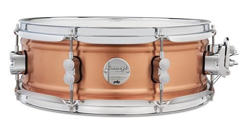 PDP Concept Series Metal Snare, 14" x 5", 1.2mm Natural Satin Brushed Copper