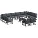 vidaXL Tuinset met 13 delen, zwart, aluminium