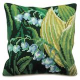 Collection d'Art 40 x 40 cm "Lily of Valley-Right" Kruissteek Kussen Kit