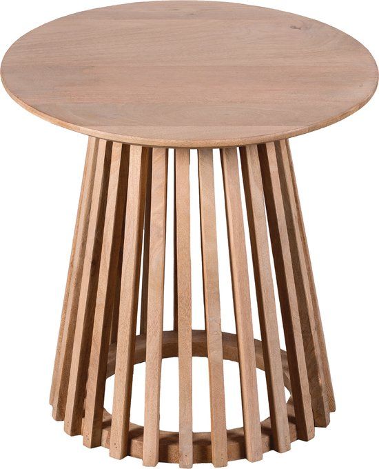 Lewis & Loft Bijzettafel Levi - FSC® mangohout - Rond ⌀50 - Naturel