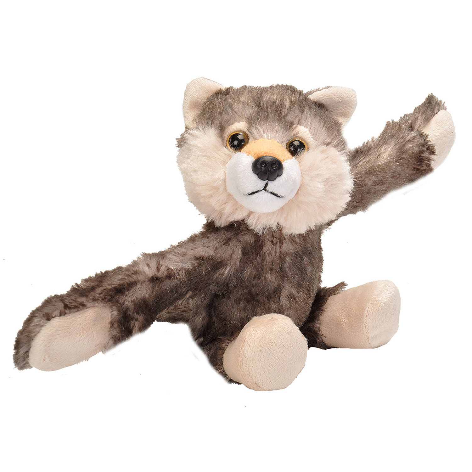 Wild Republic Knuffel Wolf Junior 20 Cm Pluche Grijs