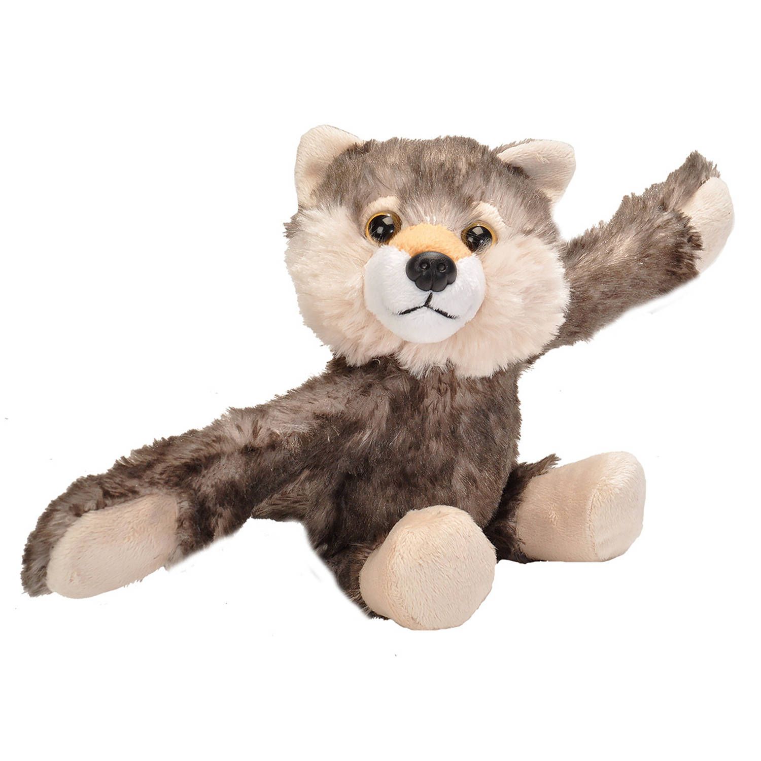 Wild Republic Knuffel Wolf Junior 20 cm - Grijs