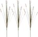Mica Decorations Rietgras/pluimgras kunstplant losse steel - 3x stuks - takken - groen/paarse pluimen - 84 cm