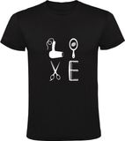 Sol's Love Kapper Heren T-shirt - Zwart - Maat L