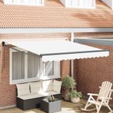 Maison Exclusive - Parasol manuel, 3 x 2,5 mètre, blanc, 100% polyester
