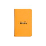 RHODIA 119158Cpack - Set van 20 Geniete Notitieboeken Oranje - 7,5 x 12 cm - Kleine Ruitjes - 48 pagina's - Clairefontaine Wit Papier 80 g/m² - Soepele, Stevige en Waterafstotende Omslag van Gecoat Karton