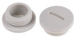 RS PRO Blindschroefverbinding M16 x 1,5 gat Ø 15,7 mm, met schroefdraad, nylon 66, aansluiting Ø 20 mm, grijs, verpakking van 100 stuks