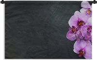 1001Tapestries Wandkleed - Orchidee - Roze - 60x40 cm - Katoen - 1001Tapestries
