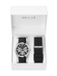 Guess Zen Multifunctioneel Horloge Zwart Kast Gemaakt Van 100% Roestvrij Staal En Een Armband Van 100% Echt Leer 42 GW0809G1
