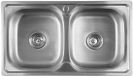 Aqualine Spoelbakken - Spoelbak 81x46 cm, rvs AQ8146B