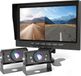 Strex Set de caméra de recul Filaire avec 2 caméras - HD 1080P - Écran 7" - Vision nocturne - Étanche IP69