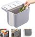 Merkloos Dry and Wet Trash Can - Grijs - Polypropyleen