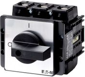 Eaton Interrupteur marche-arrêt, P5, 125 A, encastrable, 3 pôles, avec bouton rotatif noir et plaque frontale, 280897