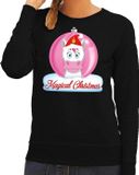 Bellatio Decorations Shoppartners Bv Foute kersttrui eenhoorn magical christmas - zwart - voor dames XL