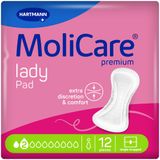 Hartmann Molicare Premium Lady Pad 2 Druppels 331 ml Absorptie - 12 stuks