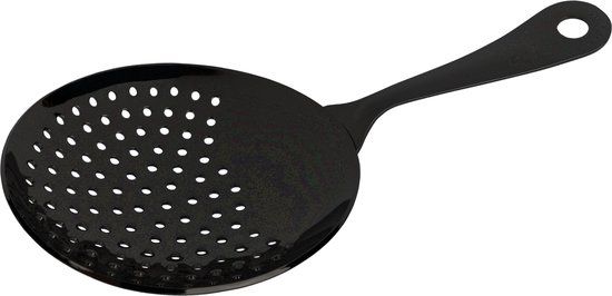 Krumble Kleine Cocktail Zeef - Julep Strainer - Metaal - Zwart