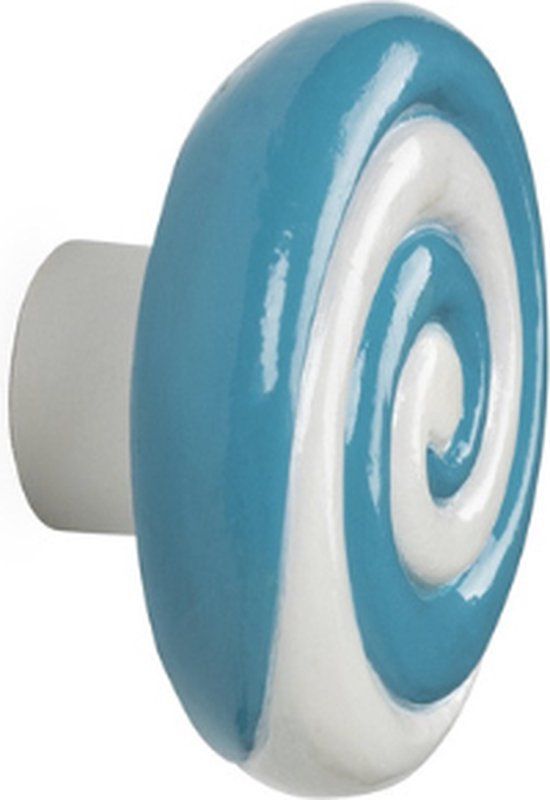 Bitten Candy Swirl wandhaak - Turquoise