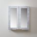 Hudson Reed Moderne Spiegelkast Hoekmontage 60cm x 65cm - Betongrijs | Profielgrepen in Satjin Koper | Cluo