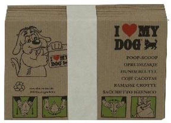 Nobby I Love My Dog - Hondenpoepzakje - Bundel 10 Stuks
