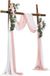 Fleurs artificielles set pour arche de mariage, rose, avec 2 fleurs et 2 draperies
