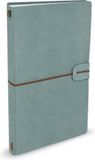 Peter Pauper Notitieboek - Voyager - Leder cover - Light Blue - met koordsluiting - 12x20 cm