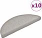 vidaXL Trapmatten 10 st 65x24x4 cm Taupe Rechthoek Zelfklevend Polypropyleen