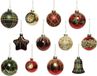 Decoris Kerstballen Glas Luxe Mix 12 Stuks Kerstdecoratie Meerkleurig