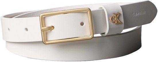 Calvin Klein Leren Riem Ecru Dames