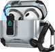 Apple AirPods 1/2 Housse de protection avec mousqueton, Gris