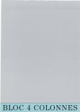 Exacompta 5x Blok boekhoudcontrole 29,7x21cm - 4 kolommen - 70 bladen - Grijs - 5704E