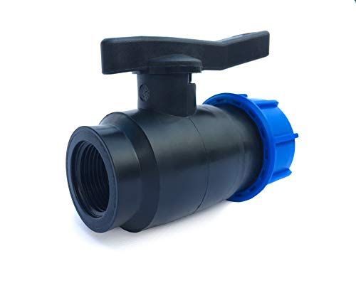 PP kogelkraan 25 mm x 3/4" IG - Klem x Schroefverbinding